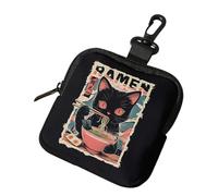 BRTOLIIAO One Pack, Lamian Noodles Kitten Pattern Large Capacity Coin Purse Digital Storage Bag Multi-Function Key Card Holder Coin Purse