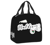 BRTOLIIAO Patriotic Flag of The Maldives Insulated Lunch Bag for Camping Travel Waterproof Cooler Thermal Bento Box Women Children