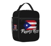 BRTOLIIAO Puerto Rico Flag Print Thermal Lunch Box Reusable Insulated Lunch Bag Cooler Waterproof Meal Food Container Bento Tote Bags