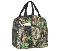 BRTOLIIAO Real Tree Camouflage Camo Pattern Insulated Lunch Bag for Women Leakproof Cooler Thermal Lunch Tote Office Picnic Travel