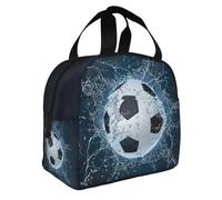 BRTOLIIAO Soccer Ball Insulated Lunch Bag Cooler Bag Meal Container Football Sports Portable Tote Lunch Box Bento Pouch Work Picnic