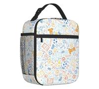 BRTOLIIAO Soccer Boot Ball Pattern Thermal Insulated Lunch Bags Football Sport Resuable Lunch Tote for Kids School Multifunction Food Box