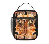 BRTOLIIAO Tung Tung Tung Sahur Italian Brainrot Meme Accessories Insulated Lunch Bag For School Storage Food Boxes Portable Lunch Box