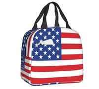 BRTOLIIAO USA American Flag Thermal Insulated Lunch Bags Women United States US Stars Portable Lunch for Camping Travel Food Box