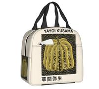BRTOLIIAO Yayoi Kusama Pumkin Forever Insulated Lunch Bag for Camping Travel Abstract Art Portable Cooler Thermal Lunch Box Women Kids