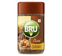 Bru Gold Caramel 55g | Flavoured Instant Coffee | Flavourful Twist to Your Everyday Coffee | Made with Freeze-Dried Coffee | Makes 40 cups |