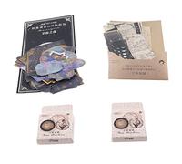 Bruafsir 192Pcs Celestial Stickers Vintage Stickers for Scrapbooking Planet Moon Space Astronomy Stickers Journaling Supplies