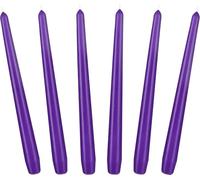 BRUBAKER 24 cm Tapered Candles for Candlesticks and Holders - Long, Drip-Free Decorative Tapers with Long Burning Time - Taper Candle Set - 6 Pieces, Purple