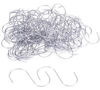 BRUBAKER 50x Ball Hanger S-Hook Made of Metal - Tree Ball Hook for Christmas Balls and Tree Decorations - Silver