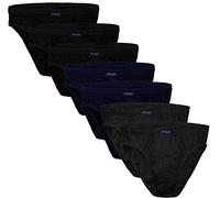 BRUBAKER 7-Pack Men's Underwear Briefs Classic Slip Underpants 3x Black / 2x Anthracite / 2x Dark Blue Gr. L