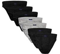 BRUBAKER 7-Pack Men's Underwear Briefs Classic Slip Underpants 3x Black / 2x Anthracite / 2x Grey Gr. M
