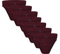 BRUBAKER 7-Pack Men's Underwear Briefs Classic Slip Underpants Burgundy M
