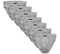 BRUBAKER 7-Pack Men's Underwear Briefs Classic Slip Underpants Grey Size M
