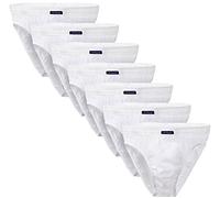 BRUBAKER 7-Pack Men's Underwear Briefs Classic Slip Underpants White Size M