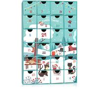 BRUBAKER Advent Calendar for Cats and Cat Lovers to Fill - DIY Christmas Calendar for Treats, Snacks, Sweets Or Other Surprises - Pet Calendar with 24 Doors
