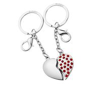 Brubaker Amazing Broken Heart Joining Keyring With Sparkling Strass