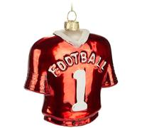 BRUBAKER American Football Jersey - Hand-Painted Glass Christmas Bauble - 4.1 inches (10,5 cm) - US Sport All Star Jersey Decoration for Football Fans - Mouth Blown Christmas Tree Ornament Pendant
