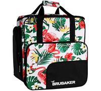 BRUBAKER CarverSpotlight Ski Boot Bag Helmet Bag Backpack with Shoe Compartment - Flamingos