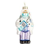 BRUBAKER Christmas Bauble - Hand Painted Blown Glass Christmas Tree Decoration Figurines Crazy Deco Pendant - Tree Ball - Dr. Father Christmas