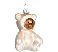 BRUBAKER Christmas Bauble - Hand Painted Blown Glass Christmas Tree Decoration Figurines Crazy Deco Pendant - Tree Ball - Teddy Bear Baby