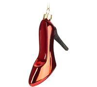 BRUBAKER Christmas Bauble - Hand Painted Blown Glass Christmas Tree Decoration Figurines Crazy Deco Pendant - Tree Ball - High Heel Red