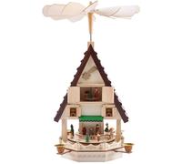 BRUBAKER Christmas Pyramid Windmill Carousel Nativity Play 19,3 inches