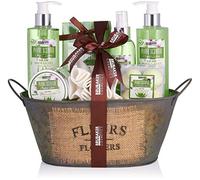 BRUBAKER Cosmetics Bath and Shower Set Aloe Vera - 11-Piece Gift Set in Vintage Bathtub