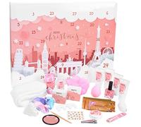 BRUBAKER Cosmetics Beauty Advent Calendar - XXL Wellness Christmas Calendar for Women and Girls - 24 x Body Care Products & Spa Accessories - Cities Landmark Pink