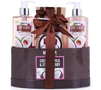 BRUBAKER Cosmetics 'Coconut Milk & Strawberry' 5-Pieces Bath Set in Gift Box