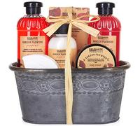 BRUBAKER Cosmetics 'Garden Flowers' 7-Pieces Bath Gift Set in Vintage Plant Container - Poppies Fragrance