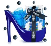 BRUBAKER Cosmetics Luxus Blueberry Beautyset - 6-Piece Bath and Shower Set - Gift Set in Ceramic Stiletto Blue