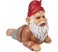 BRUBAKER Garden Gnome Zombie - Creeping Creepy Gnome - Funny Halloween Garden Figurine - Weatherproof for Camping and Garden - Horror Decoration for Outdoors - 9.5 inches tall