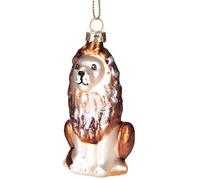 BRUBAKER Lion - Hand-Painted Glass Christmas Bauble - Mouth Blown Christmas Tree Decoration Figures Funny Decoration Pendant Tree Ball - 4.7 inches (12 cm)