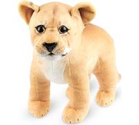BRUBAKER Lioness Cuddly Toy - 30 cm Soft Toy - Baby Plush Toy Big Cat Standing - Kids Plush Toy - Brown