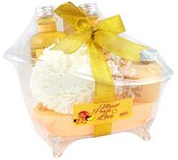 BRUBAKER Mango Peach Love 6 Pcs. Bath Set with Acrylic Tub