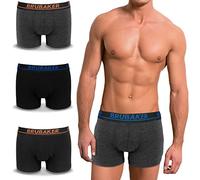 BRUBAKER Men's Retro Boxer Shorts - 4 Pack Boxershorts - Hipster Underpants with Elastic Waistband Comfortable and Breathable - Men Underwear Cotton and Lycra®