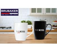 BRUBAKER Mug Set 'The Real Boss' Tea Coffee Cup Gift Box + Card