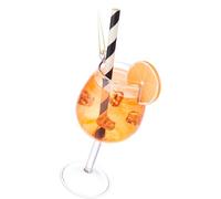 BRUBAKER Orange Cocktail Spritz - Glass Christmas Bauble - Glass with Straw, Ice Cubes and Orange Slice - Hand-Painted Funny Tree Ornament - Christmas Tree Ball Pendant - Decoration Bauble
