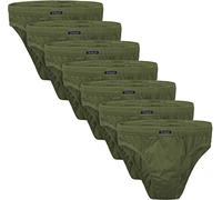 BRUBAKER Pack of 7 Men's Briefs 100% Cotton Olive