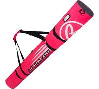 BRUBAKER Padded Ski Bag Skibag 'Carver Champion' for one Pair of Ski and Poles 170 cm Neon Fuchsia/White
