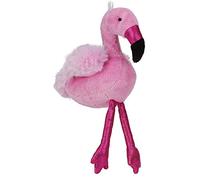 BRUBAKER Plush Flamingo Hot Pink Glitter 8 Inches with Bag Clip/Keychain Small Soft Toy