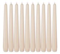 BRUBAKER Premium Tapered Candles Champagne - 50 Pieces - up to 7,5 Hours Burning Time per Candle - 9.45 inches Table Candles Set for Candlesticks and Chandeliers - Candlestick Candles Holder Candles
