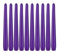 BRUBAKER Premium Tapered Candles Purple - 20 Pieces - up to 7,5 Hours Burning Time per Candle - 9.45 inches Table Candles Set for Candlesticks and Chandeliers - Candlestick Candles Holder Candles
