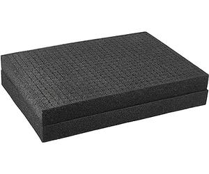 BRUBAKER Raster Foam Cube Foam - 2 Pieces Foam Inserts 17.7 x 12.8 x 1.8 inches - Foam for Tool Case and Camera Case - Case Insert Protection for Camera and Tools