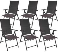 BRUBAKER Riva High-Back Dining Chairs - Padded Folding Chairs - Anthracite