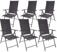 BRUBAKER Riva High-Back Dining Chairs - Padded Folding Chairs - Silver-Grey