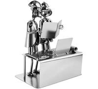 BRUBAKER Screw Man Engineer - Handmade Iron Figure Metal Man Technician - Metal Figure Gift Idea for Engineers