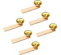 BRUBAKER Set of 6 Candle Holders for Christmas Pyramids - Replacement Holders - Spare Parts for Medium and Large Wooden Pyramids 11.8/17.7/23.6 inches (30/45/60 cm) - Natural Coloured Wood