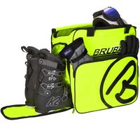 BRUBAKER Super Champion Ski Boot Bag Helmet Bag Backpack With Shoe Compartment - Neon Yellow/Black