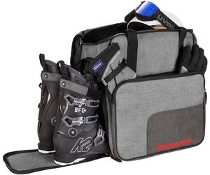 BRUBAKER 'Super Performance' Ski Boot Backpack for Boots, Helmet, Gear and Apparel - Black/Grey